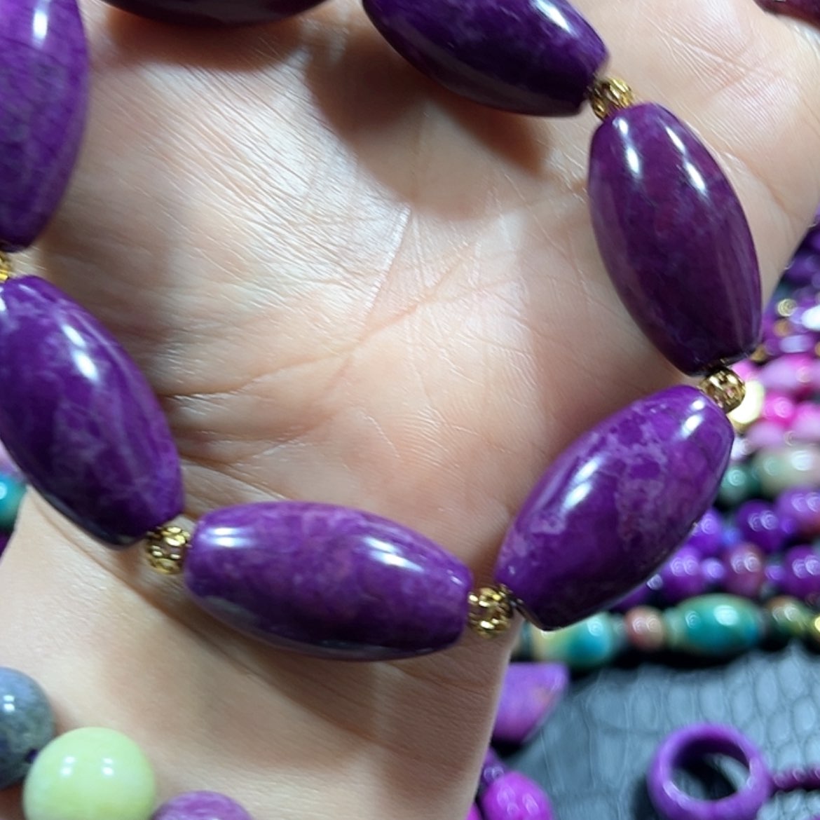 【闪购商品】琉璃配饰榆*舒具石老油料12