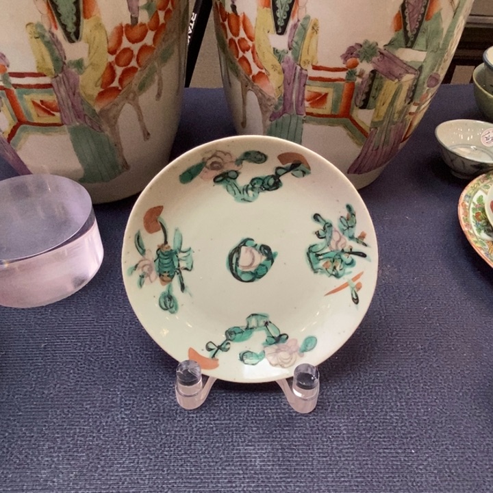 盘9335粉彩花卉赏盘