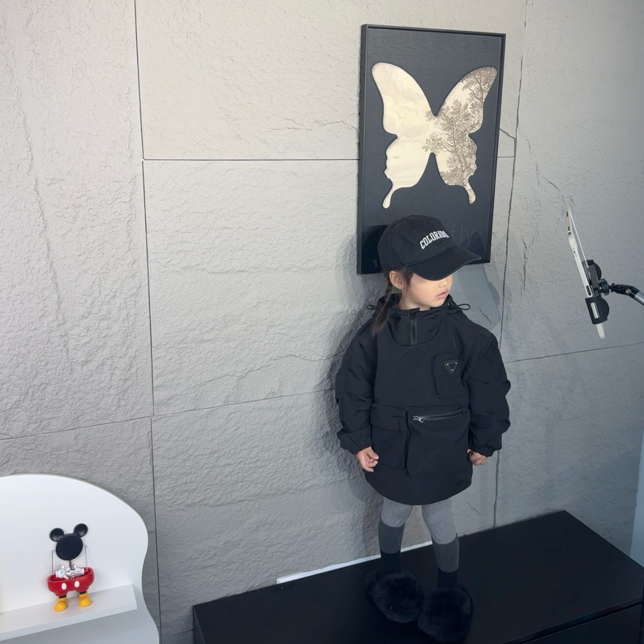 米兜家.儿童秋冬潮酷加绒冲锋衣卫衣外套1118