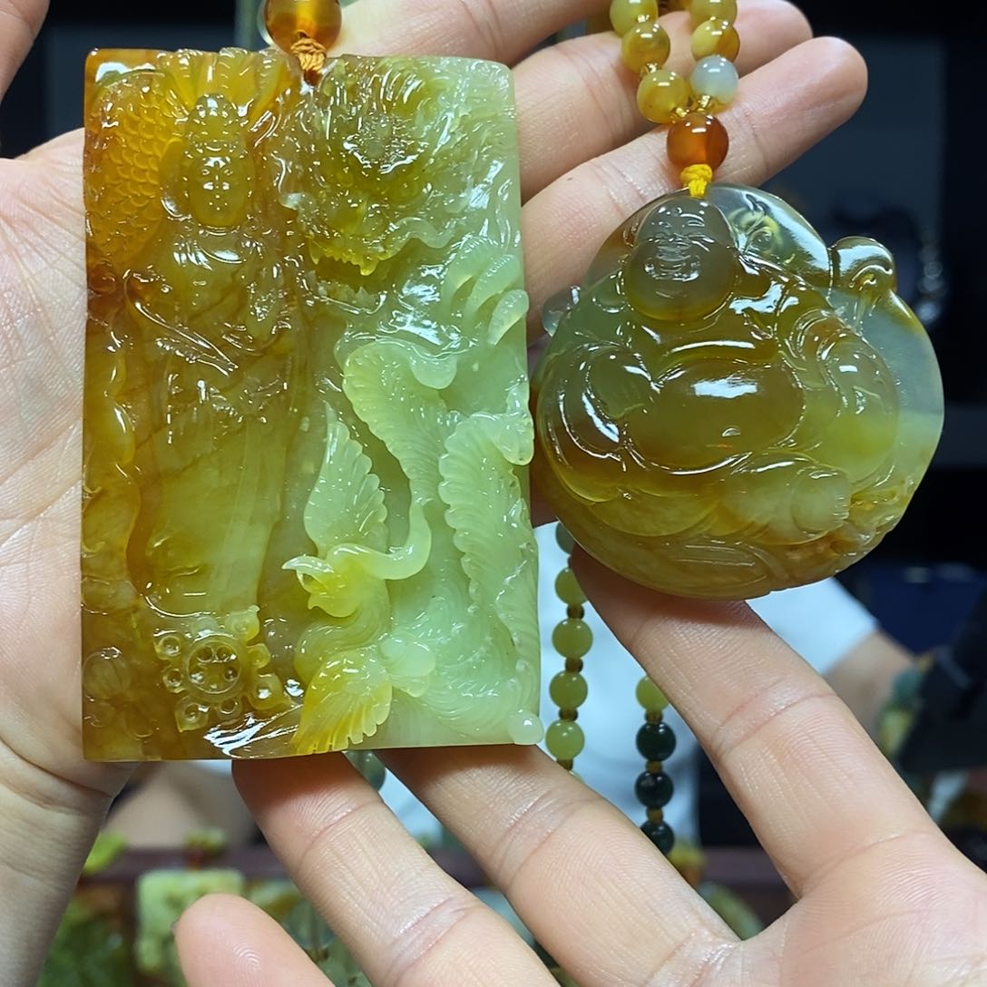 未镶嵌岫玉挂件吊坠手链?****?
