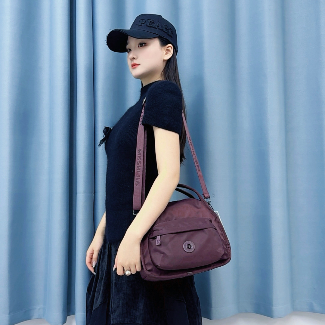 拉链款斜跨通勤风防盗防刮斜挎包简约单肩女士小包包A01-50