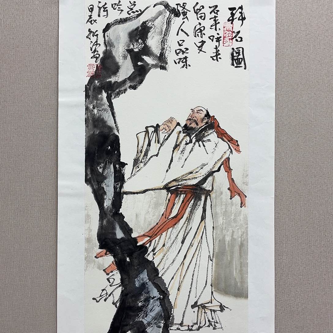 国画艺术家真人手绘