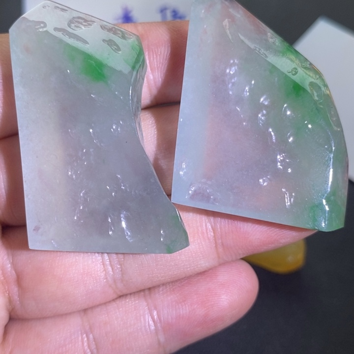 定制翡翠未镶嵌两件