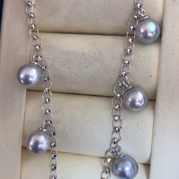 颈饰银S925镶嵌海水珍珠