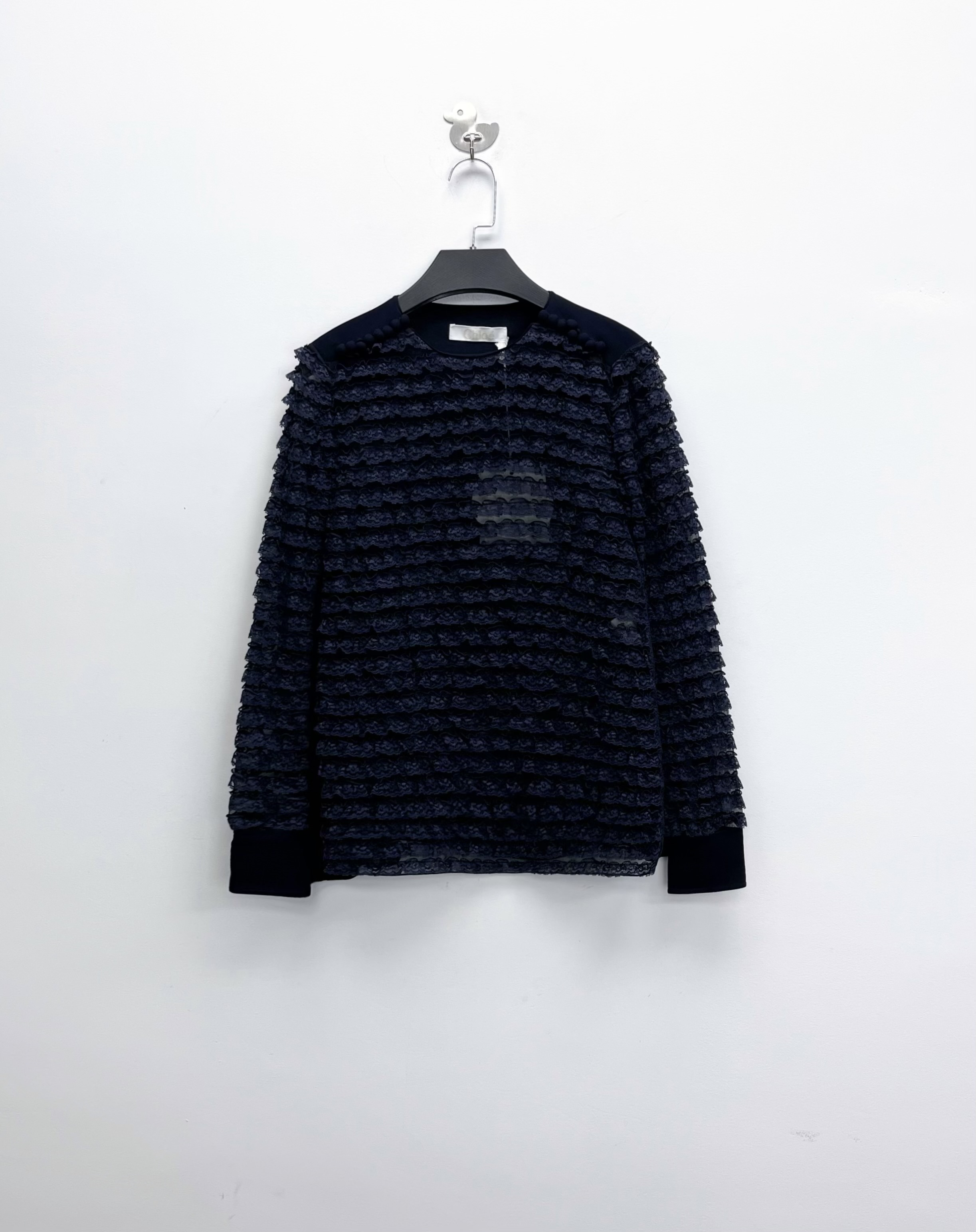 未使用 Chloe/蔻依 葡萄籽奢潮/宫廷风长袖套头卫衣/34女装时尚