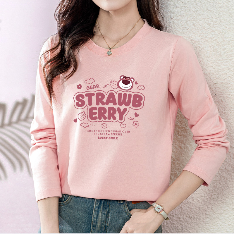 2024年早秋新款印花T恤百搭设计感纯色长袖T恤ins时尚显瘦759