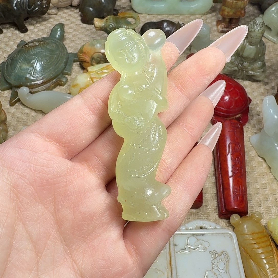 白玉菩提吊坠挂件