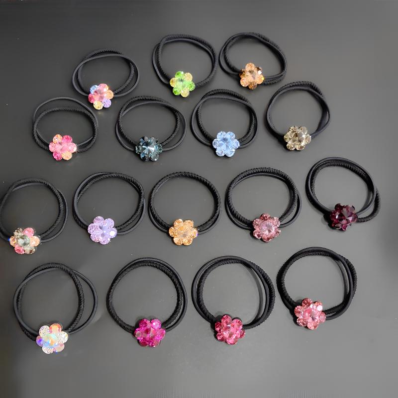 韩国施家水晶发绳高端发圈皮筋轻奢高马尾发绳韩版百搭皮筋发饰女