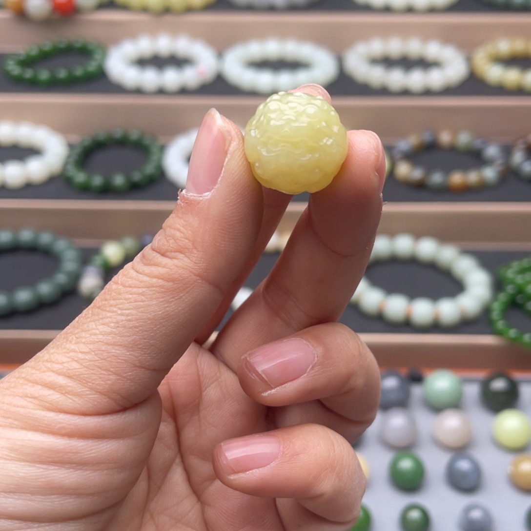 和田玉单珠17未镶嵌