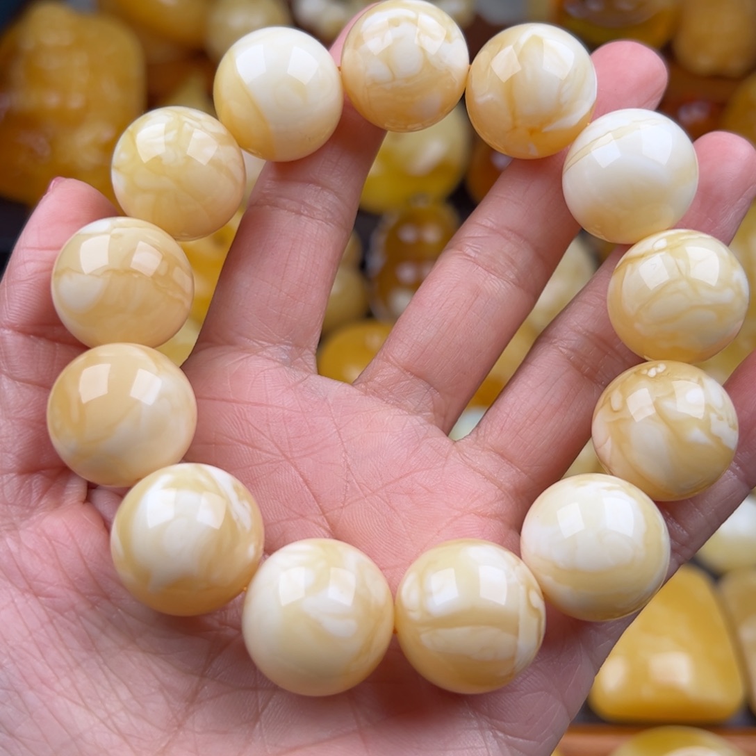 琥珀颈饰未镶嵌纯天然琥珀蜜蜡无优化