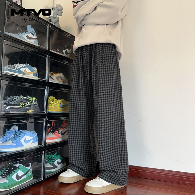 MontVoo/迈特优春秋长裤常规款微弹力休闲裤宽松直筒裤百搭5795