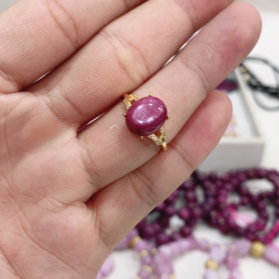 银S925镶嵌红宝石戒指