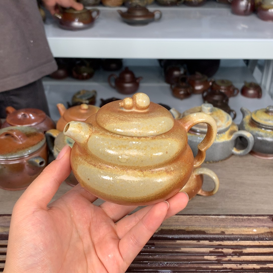 茶壶紫砂纯自然柴烧