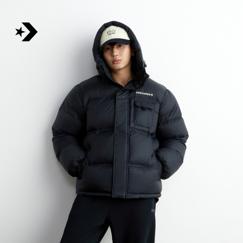 匡威秋冬新品男女连帽多口袋简约外套CONVERSE UCJ146
