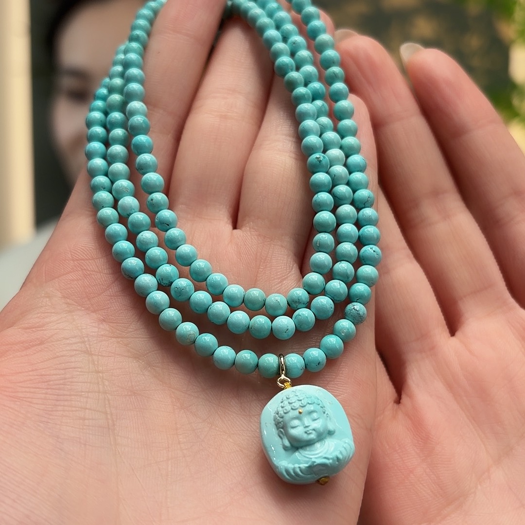 绿松石未镶嵌颈饰