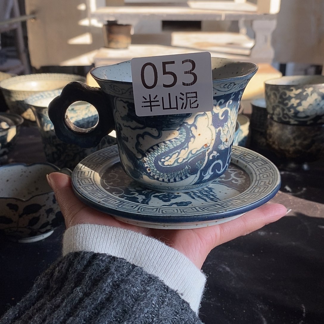 陶手工手绘青花高温陶瓷