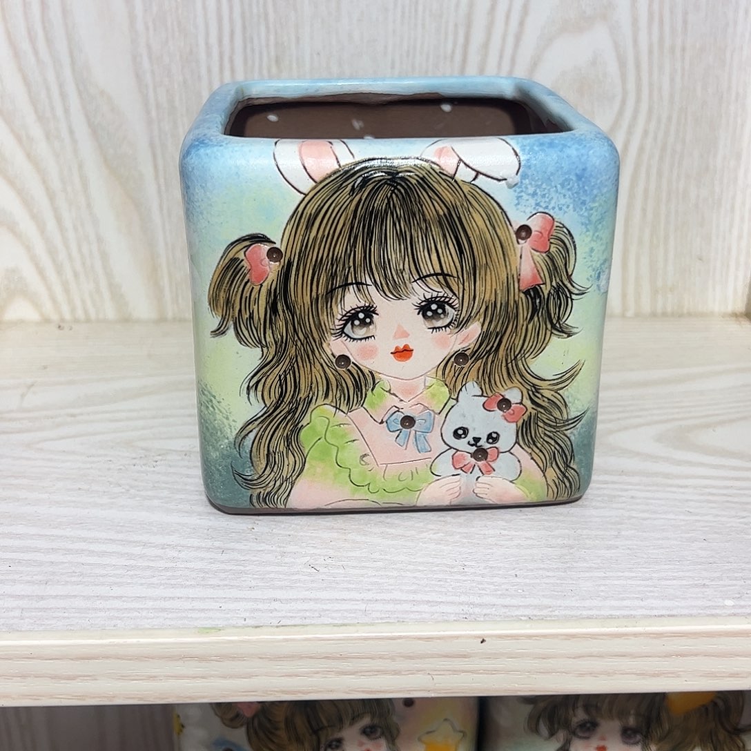 景德镇炫彩手绘口8.5高10