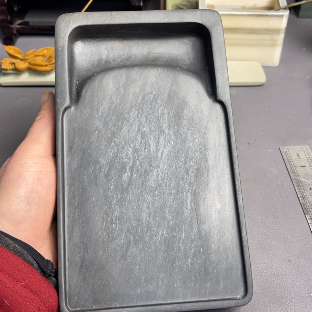 不***易易砚老坑塔山青砚台