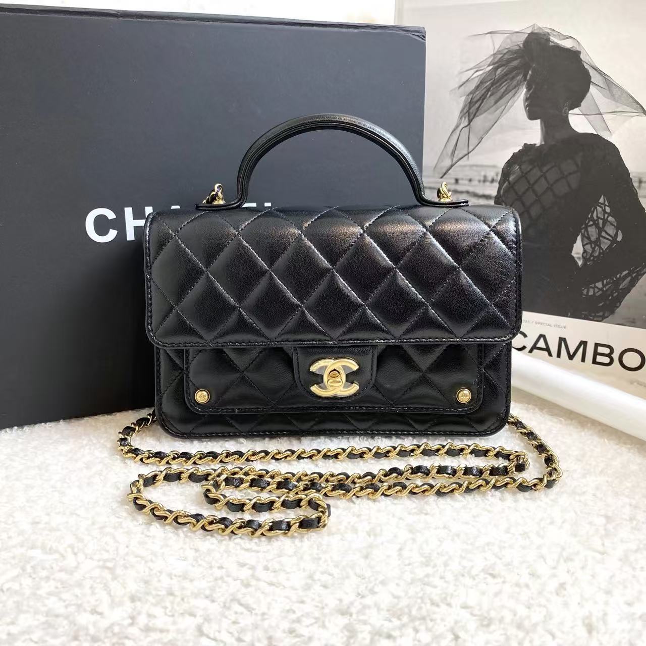 99新 Chanel/香奈儿 手柄邮差woc/98067902/12期免息/代卖服务