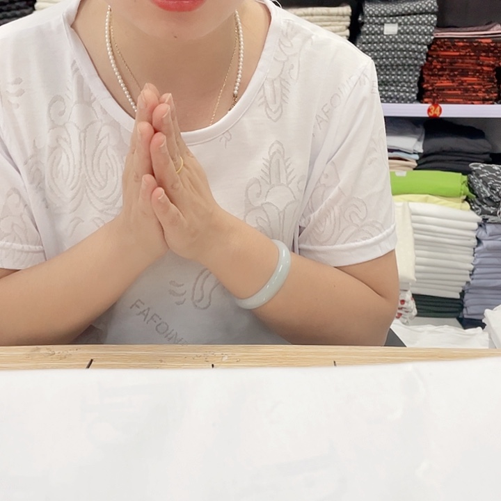 蚕丝白色提花Di一米真丝