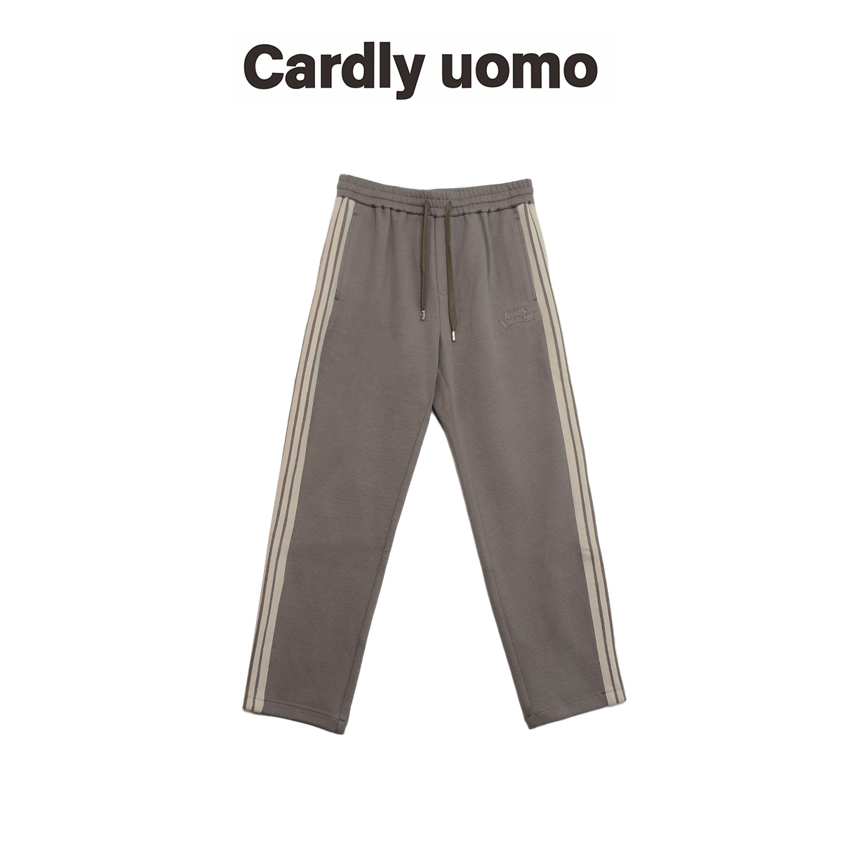 秋冬字母条纹系带直筒男士休闲裤欧货潮流高端品牌青年时尚运动裤