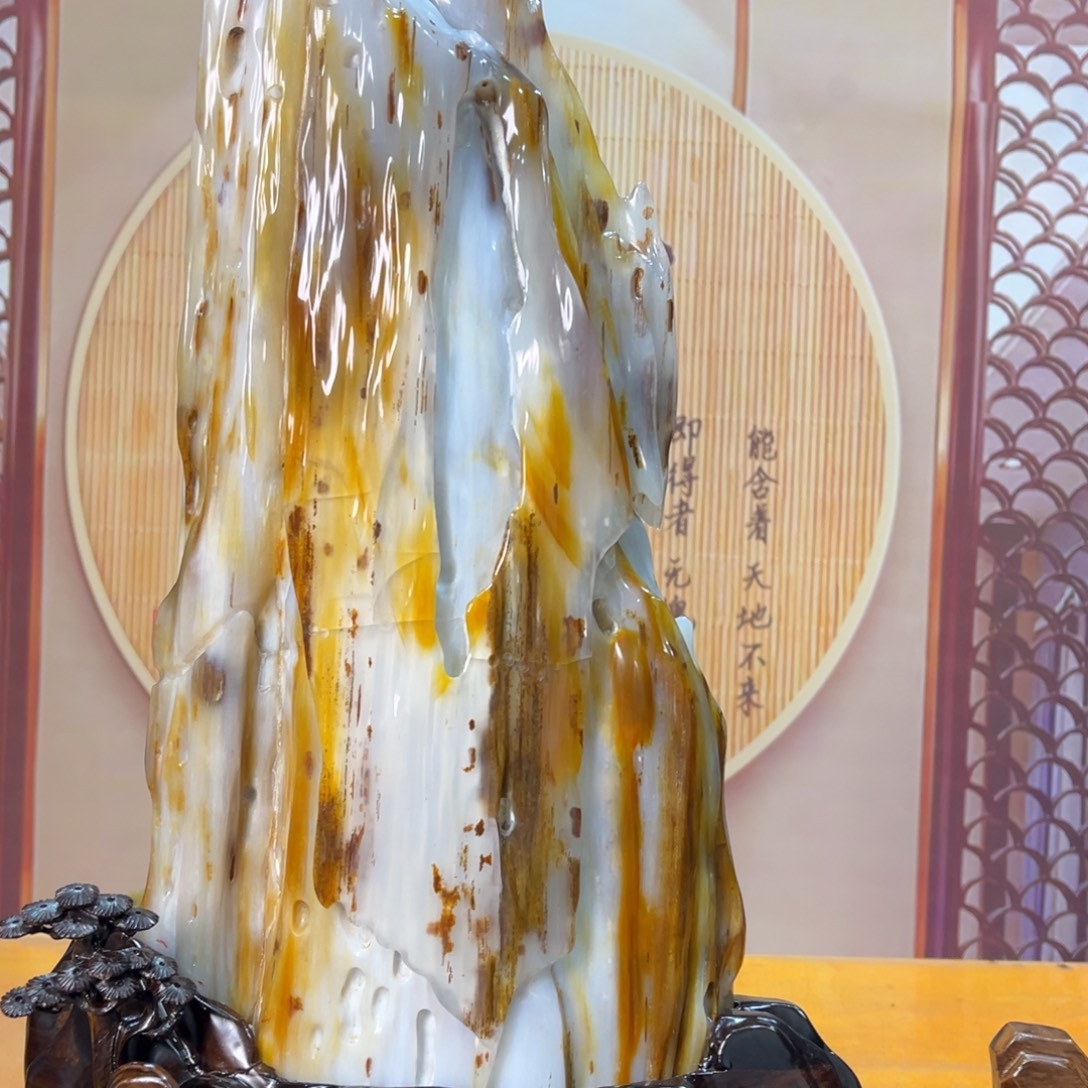 硅化玉（树化玉）未镶嵌摆件