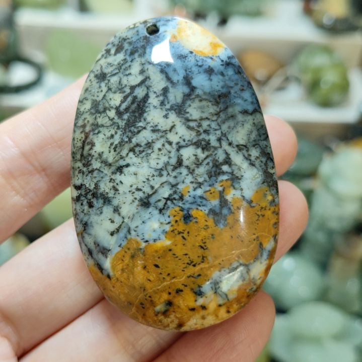 岫玉挂坠微纹未镶嵌