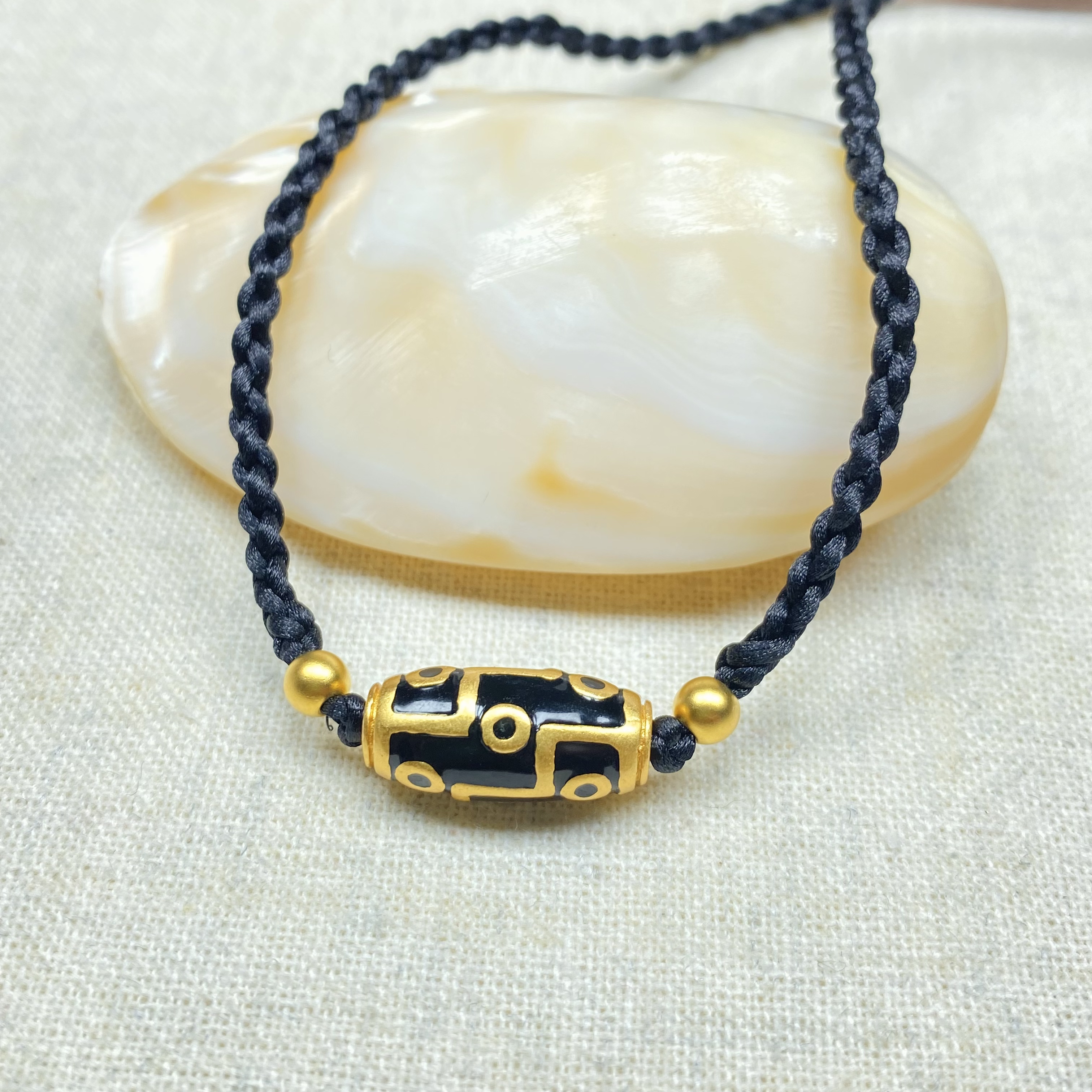 K04924经典黑色桶珠绳子项链多样性发货48981