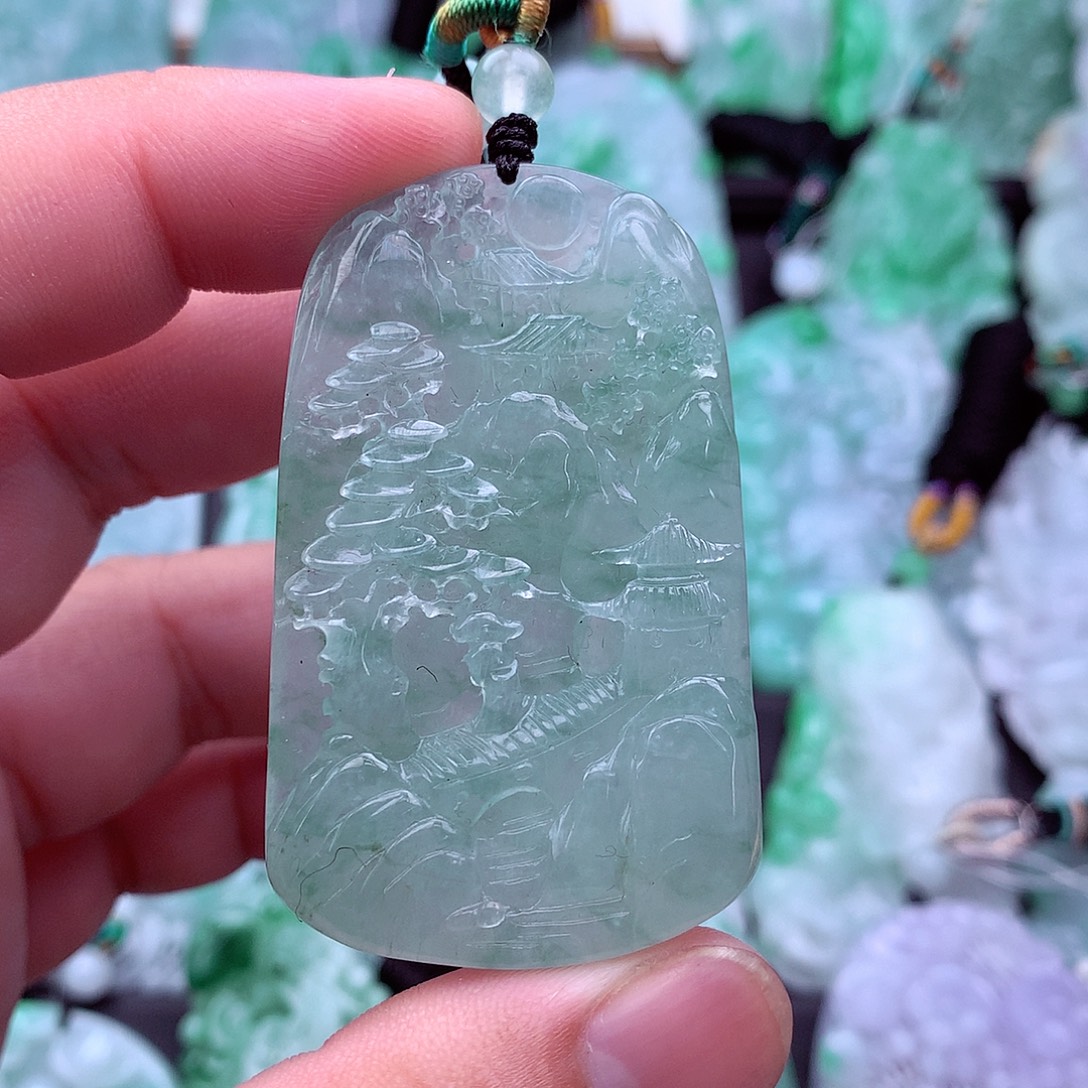 翡翠未镶嵌吊坠(不含链)