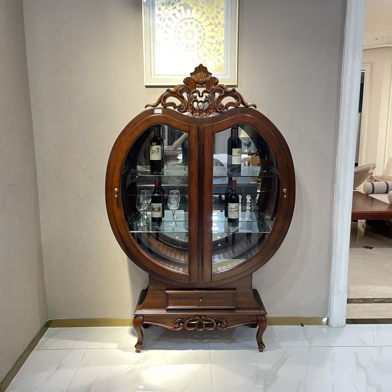 HF-526 美式复古苹果展示柜两门酒柜 1150*350*1790