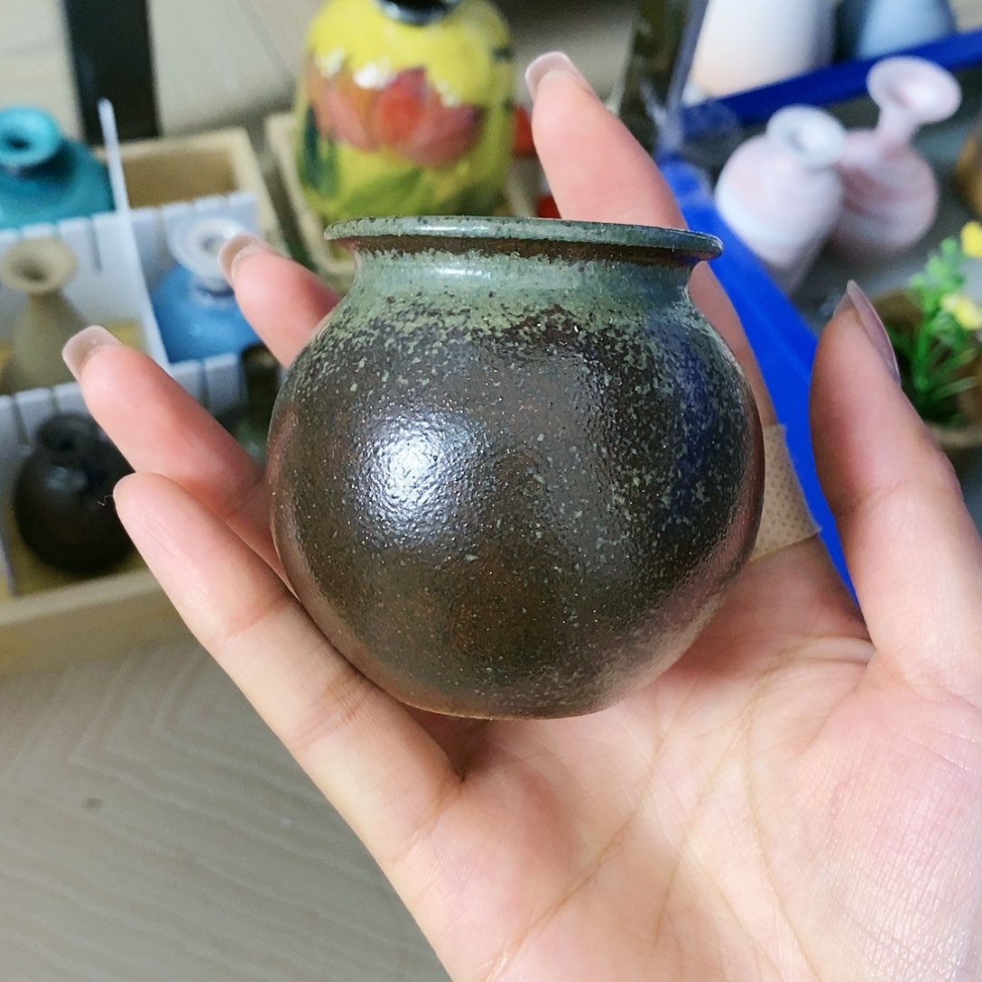 摆件b*e景德镇高温陶瓷小花瓶