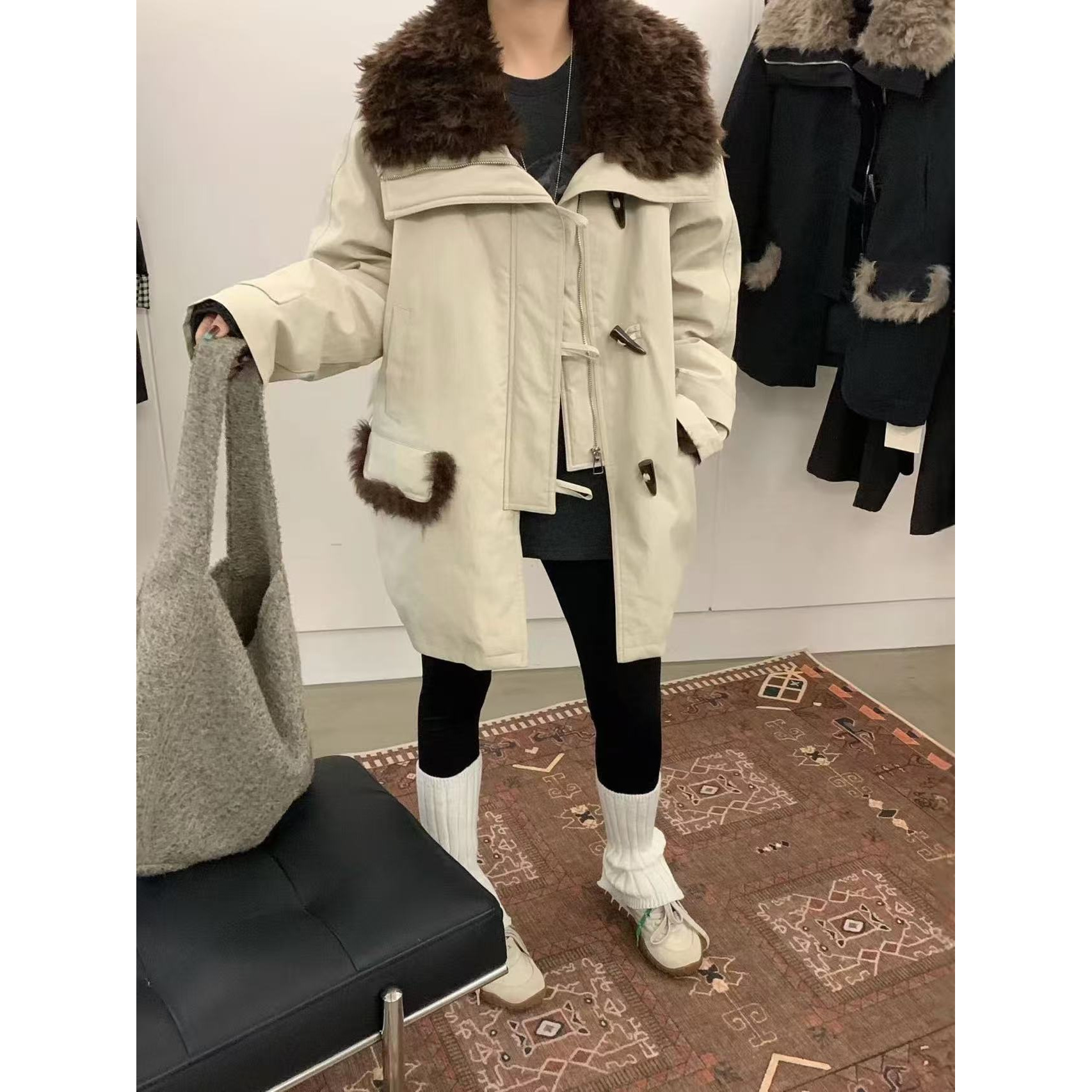 韩代.蔬菜蔬菜绒服 L25112121