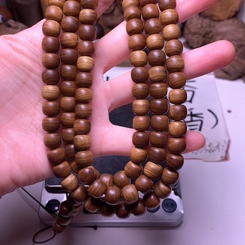 檀香木手串/手链檀香黑肉8/9/108横纹虎皮沉