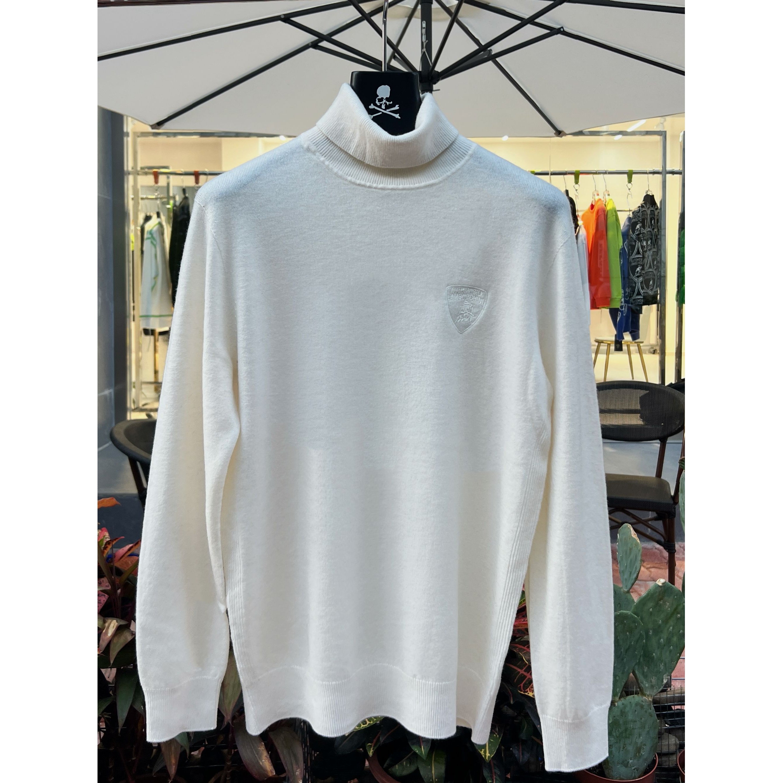 大牛兰博 2025秋冬款男女设计师款高领羊毛套头毛衣针织衫9062051