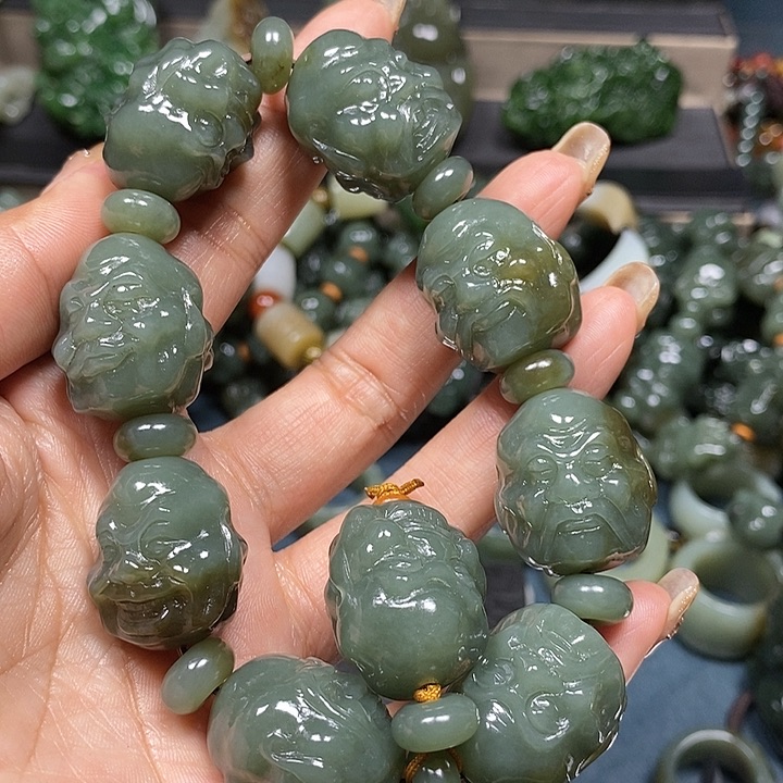 和田玉手串未镶嵌