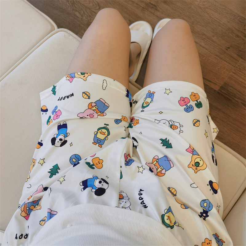 遛弯短裤卡通新款ins睡裤女夏季宽松居家休闲短裤夏天可外穿裤子