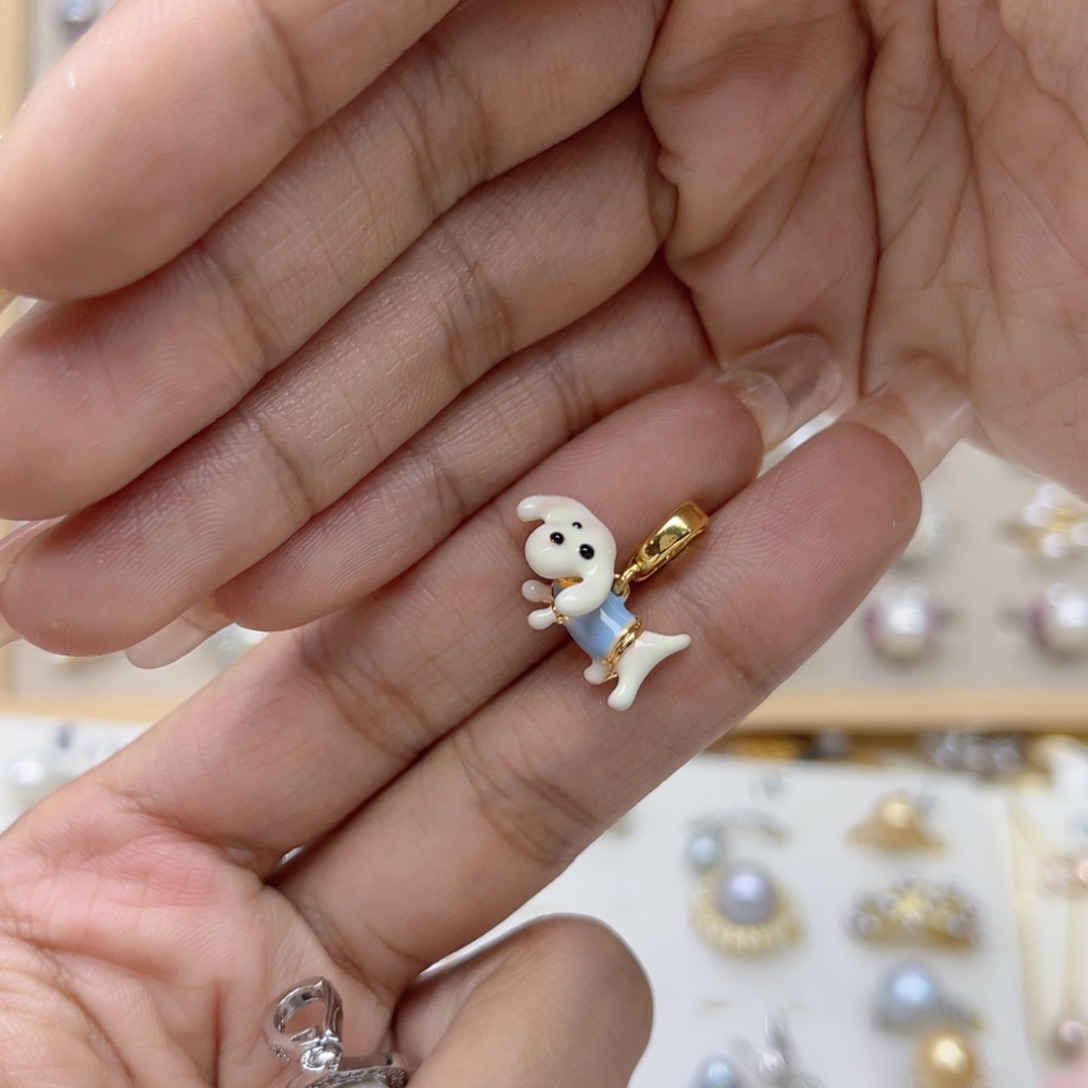 婧***戒指淡水珍珠合金