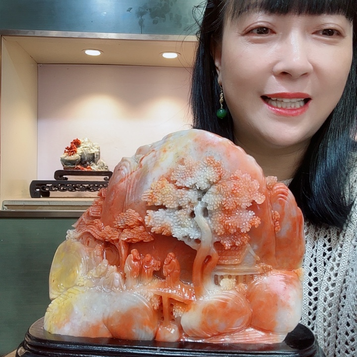 逍***明寿山石寿山石摆件