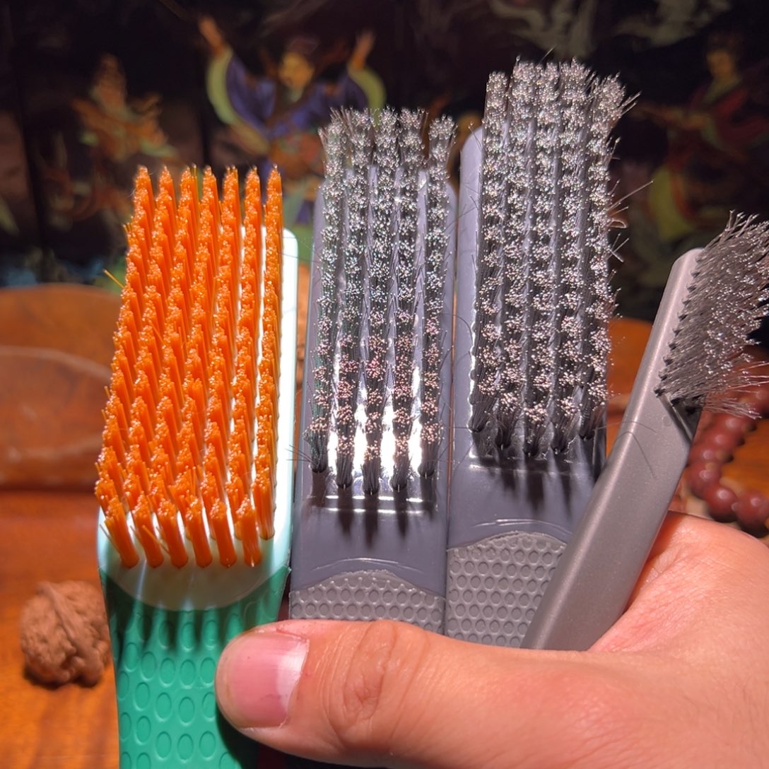 文玩核桃吊坠打底专用套，4刷子，3扣缝