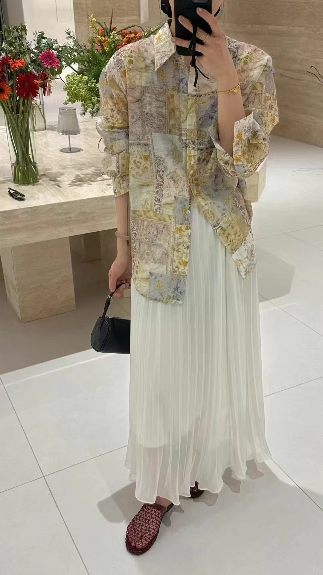 波西米亚简约度假风长袖防晒衬衫女百搭休闲