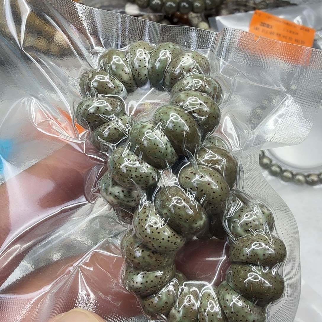 星月菩提手串22高端绿星月菩提单圈大肠1.3