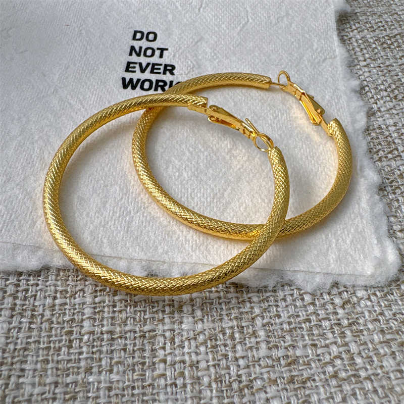 合金耳饰 8514时尚高级感耳圈金色圈圈耳环DY-04