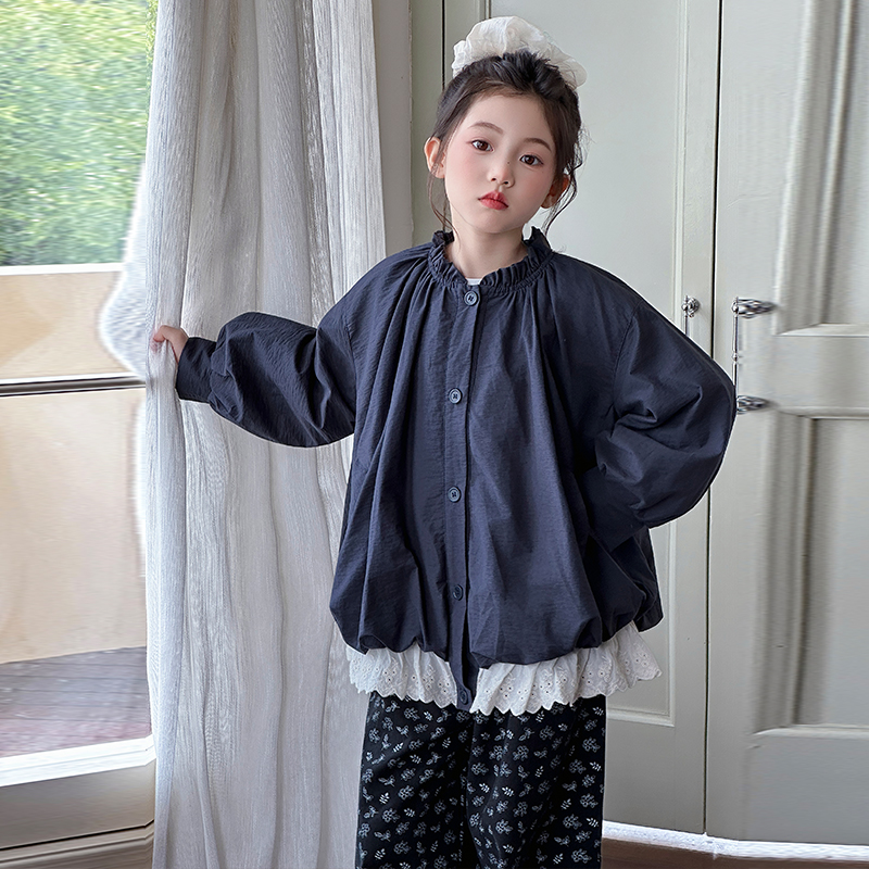 外套女款秋装女童2025新款女大童春秋洋气时髦夹克衫儿童薄款秋季