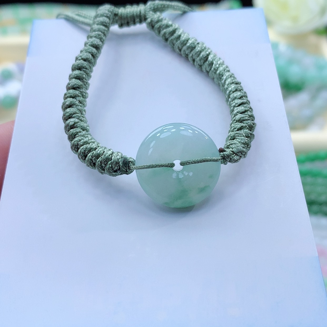 【闪购商品】翡翠毛衣链未镶嵌缅甸天然a货翡翠