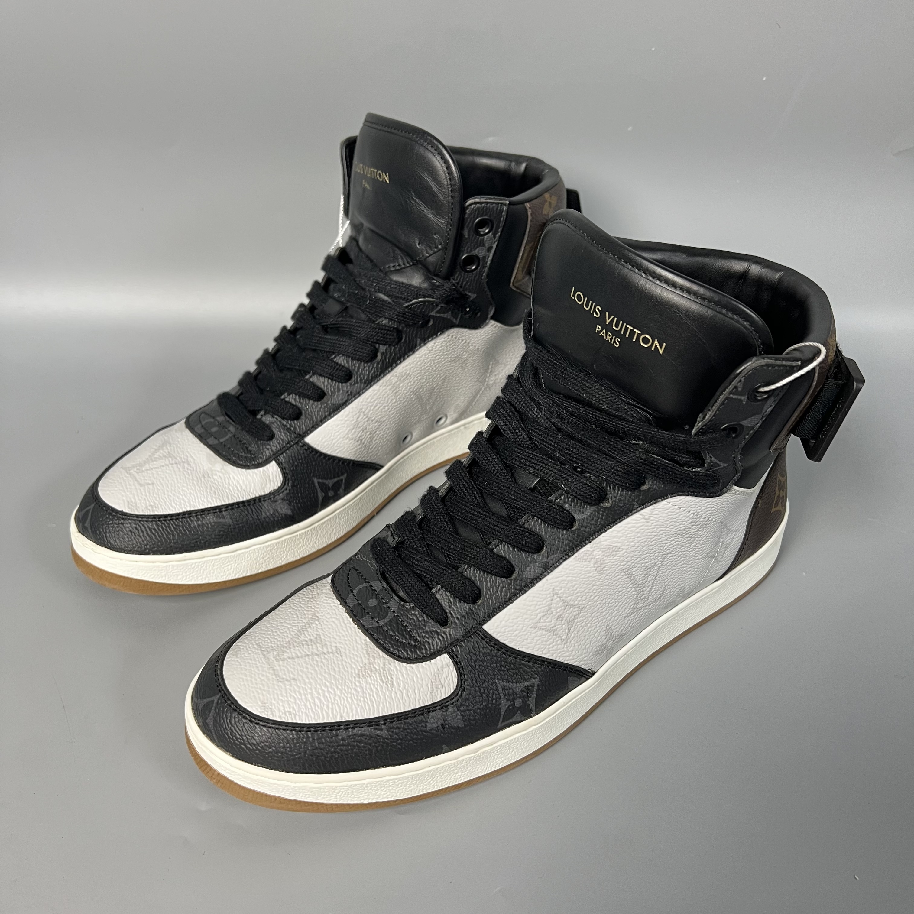 95新 LouisVuitton/路易威登 三色rivoli高帮板鞋 41欧码 jx660