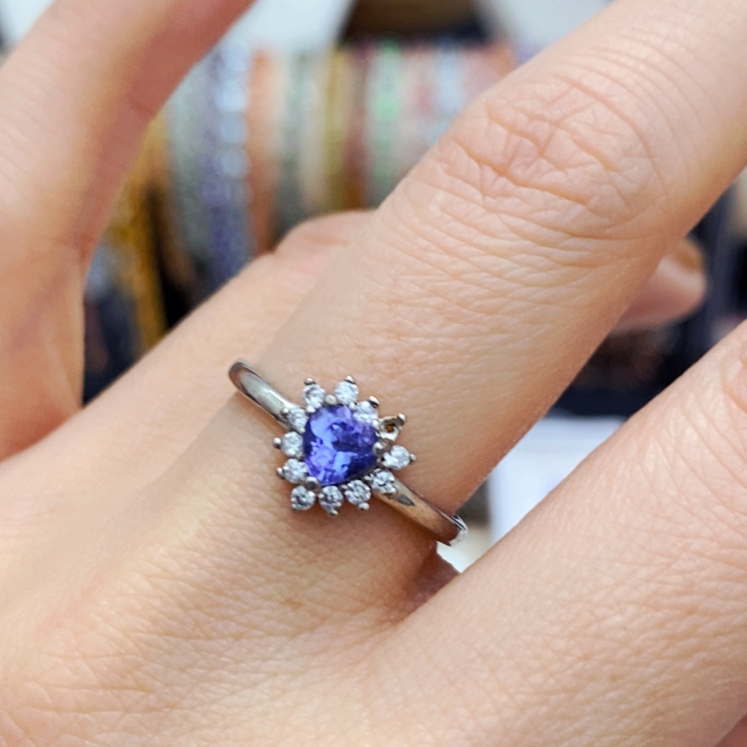 坦桑石戒指银S925镶嵌