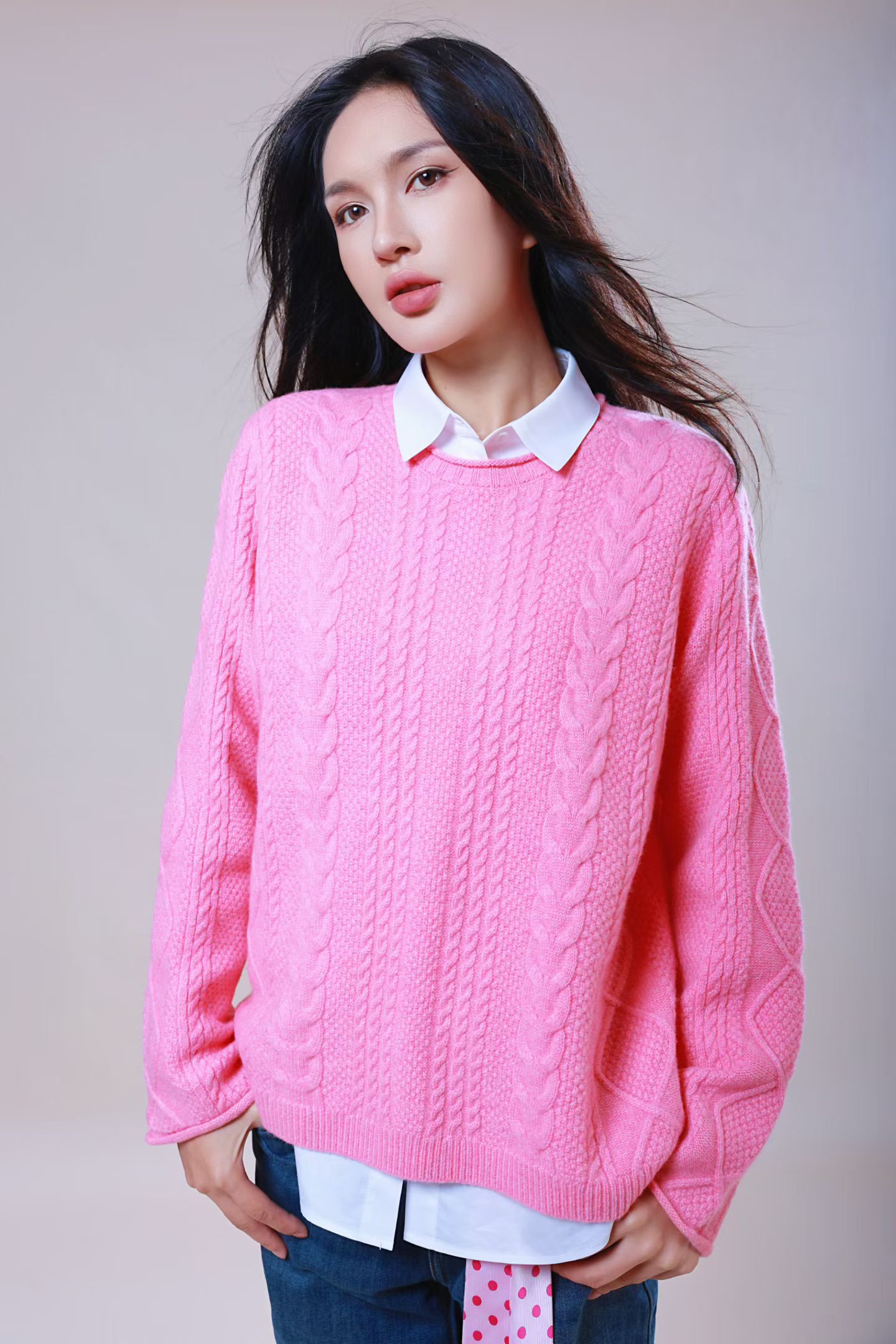 冬季复古麻花棒针针织