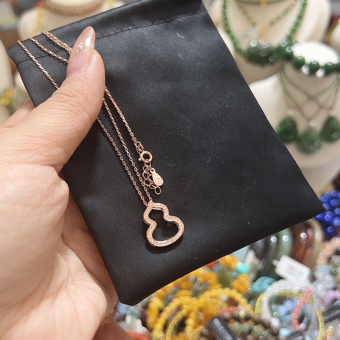 银S925镀金镶嵌颈饰玛瑙/玉髓