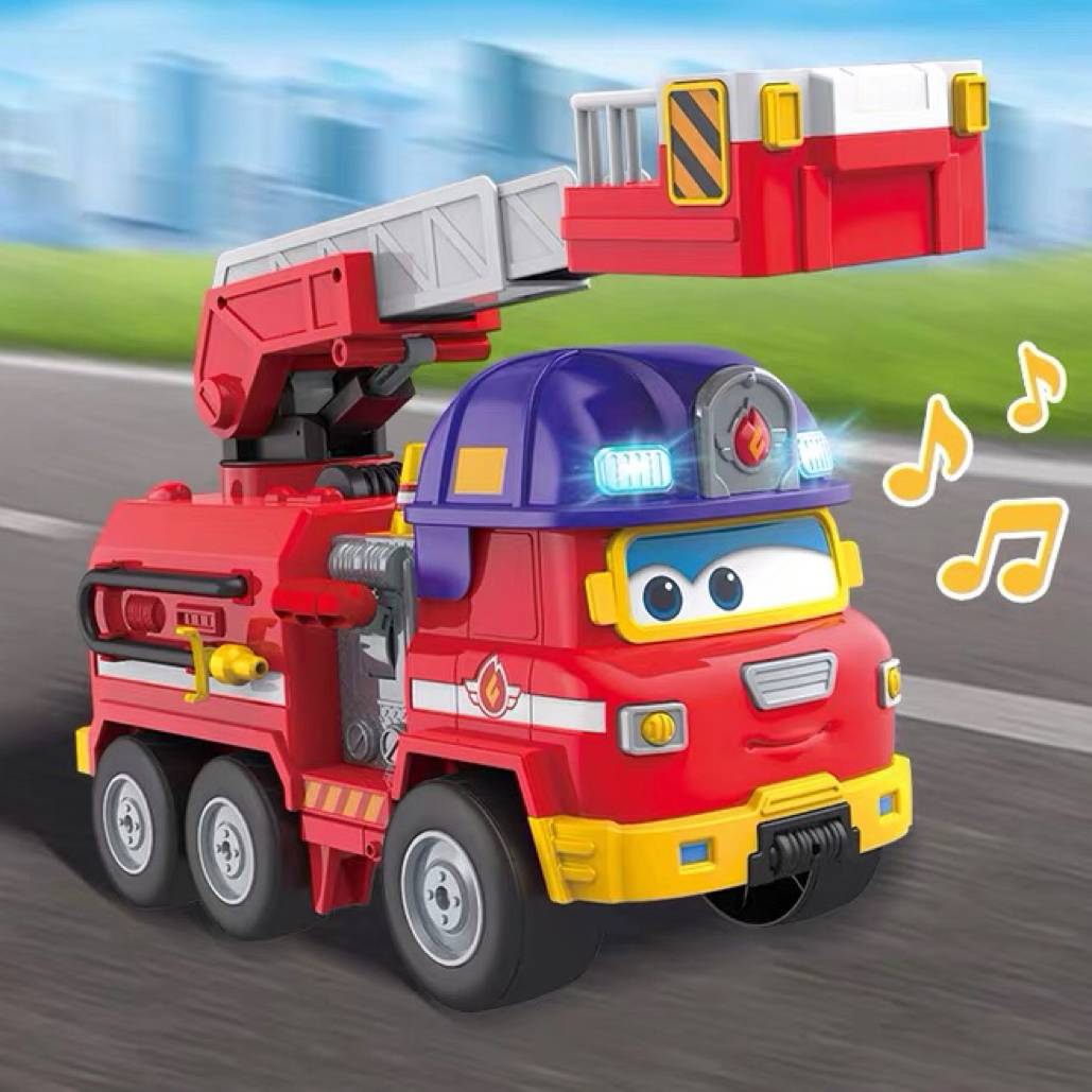 大勇救援场消防车场景套装带云梯玩具男孩子3-6-8岁儿童生日礼物