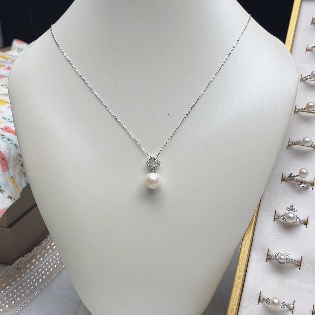 吊坠(赠链)银S925镶嵌淡水珍珠